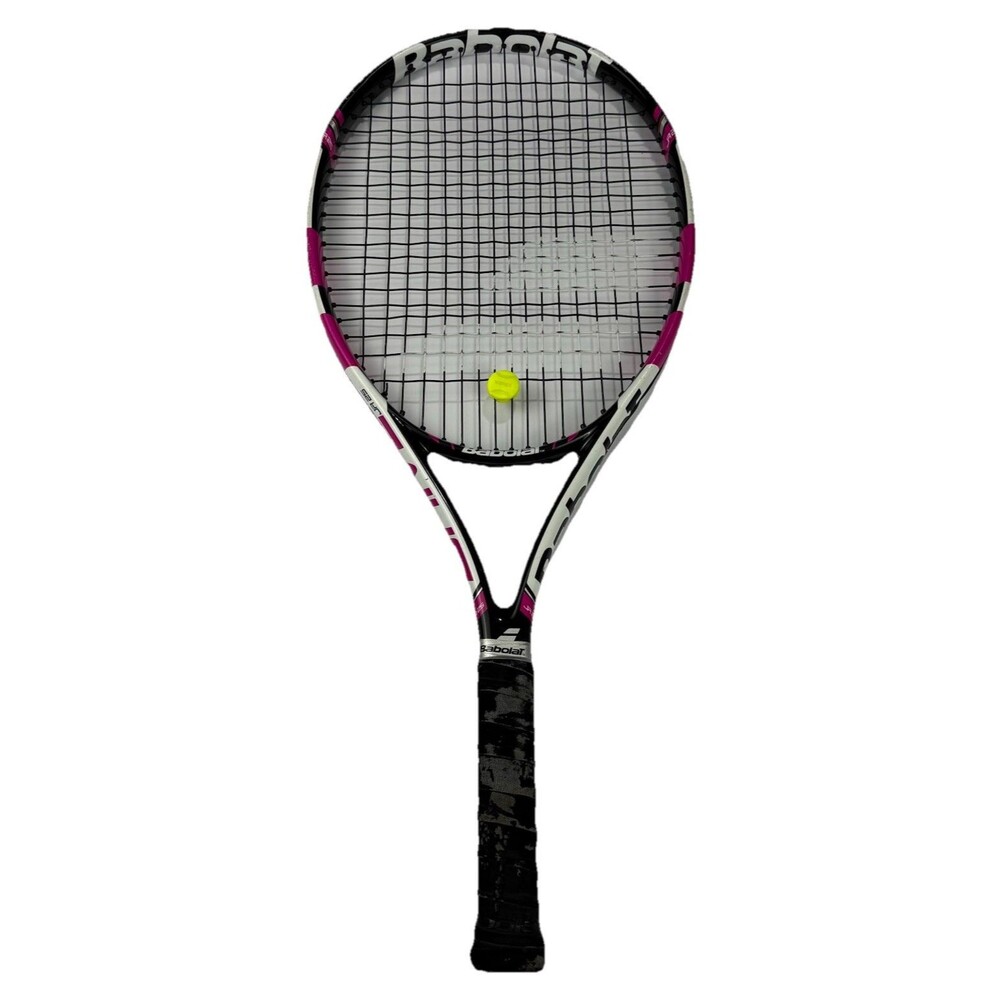 Babolat Pure Drive Jr 25 Pink Black Tennis Racquet Racket Carbon Fiber USED